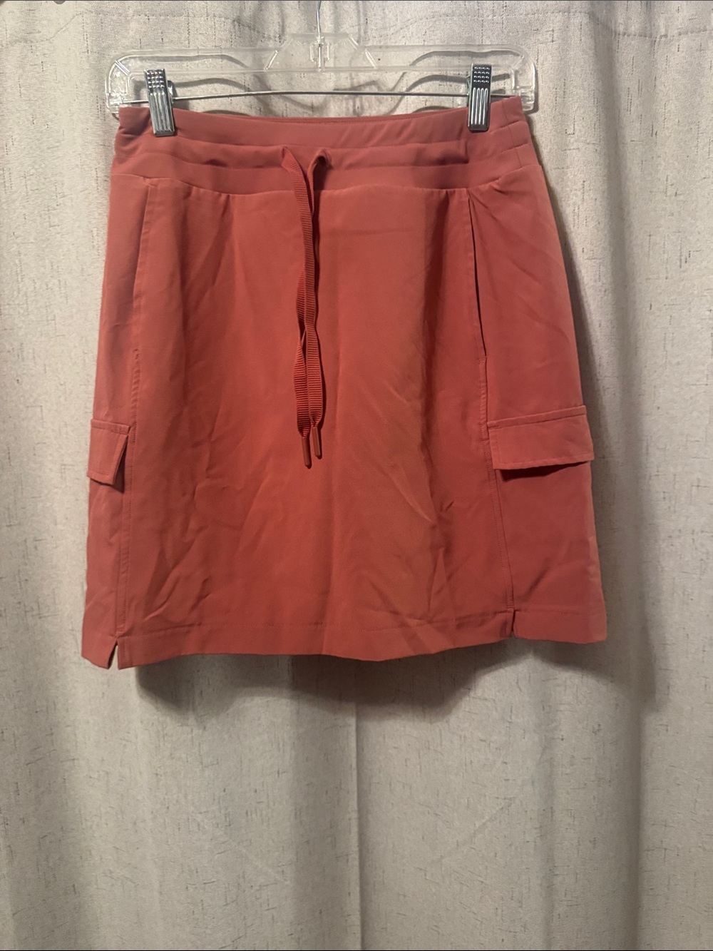 RBX Rust Drawstring Cargo Mini Skirt